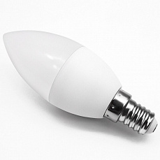 Лампа светодиодная Е14, 7Вт, С37 свеча, 2700К теплый свет Eurolux