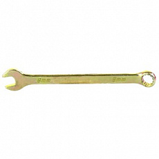 Ключ гаечный комбинированный, 8 мм, желтый цинк, Сибртех