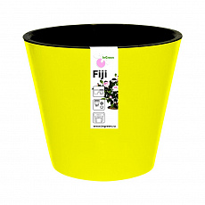 Горшок для цветов Фиджи D 230 мм/5,0 л, с внутр. вставкой, желтый