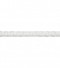 Шнур вязаный ПП 5 мм с серд., универс., белый, 20 м